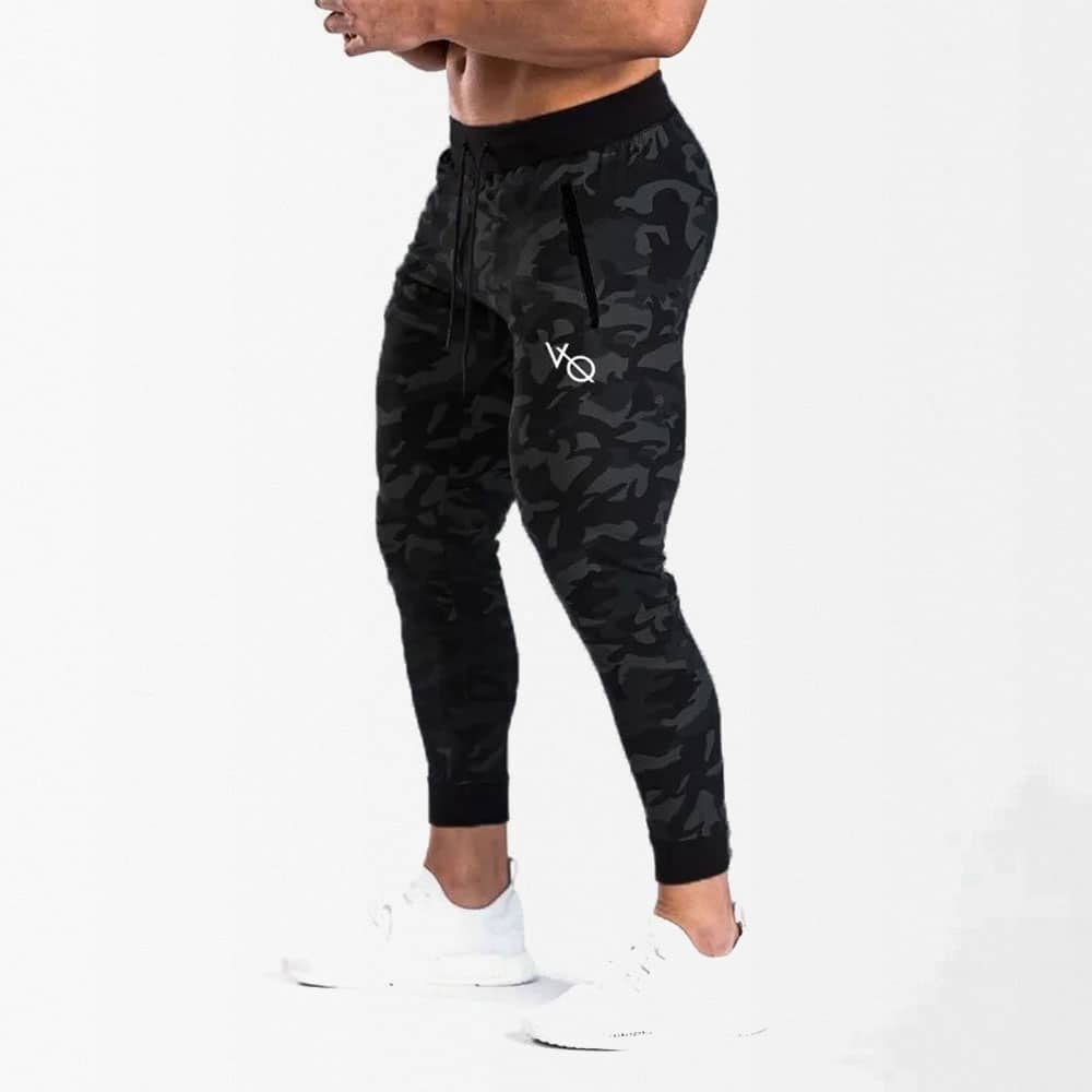 Slim camo joggers "Fit" Black