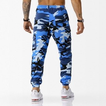 blue camo joggers "Street"
