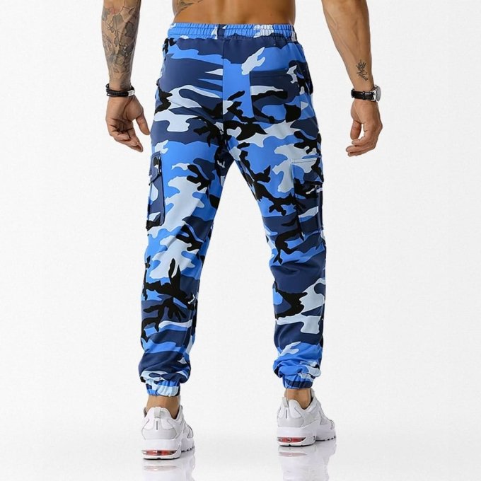 blue camo joggers "Street"