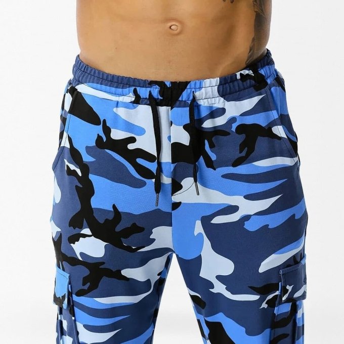 blue camo joggers "Street"