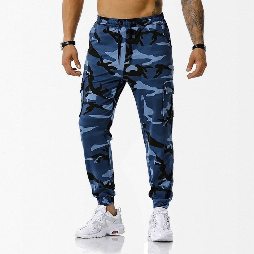 blue camo sweatpants "Street"