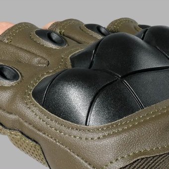 Half finger tactical gloves leather