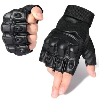 Half finger tactical gloves leather