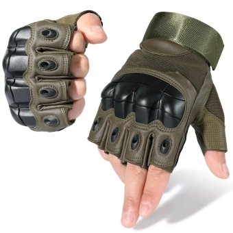 Half finger tactical gloves leather