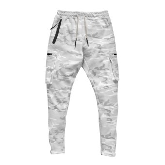 White camo sweatpants "Zip"