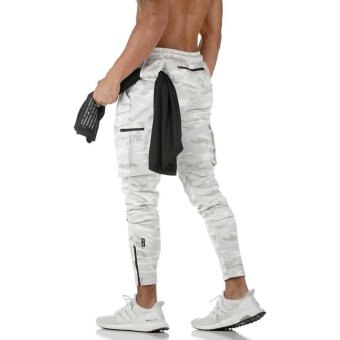 White camo sweatpants "Zip"
