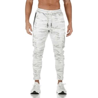 White camo sweatpants "Zip"
