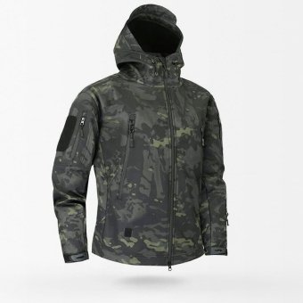 Black multicam softshell jacket “Veter”