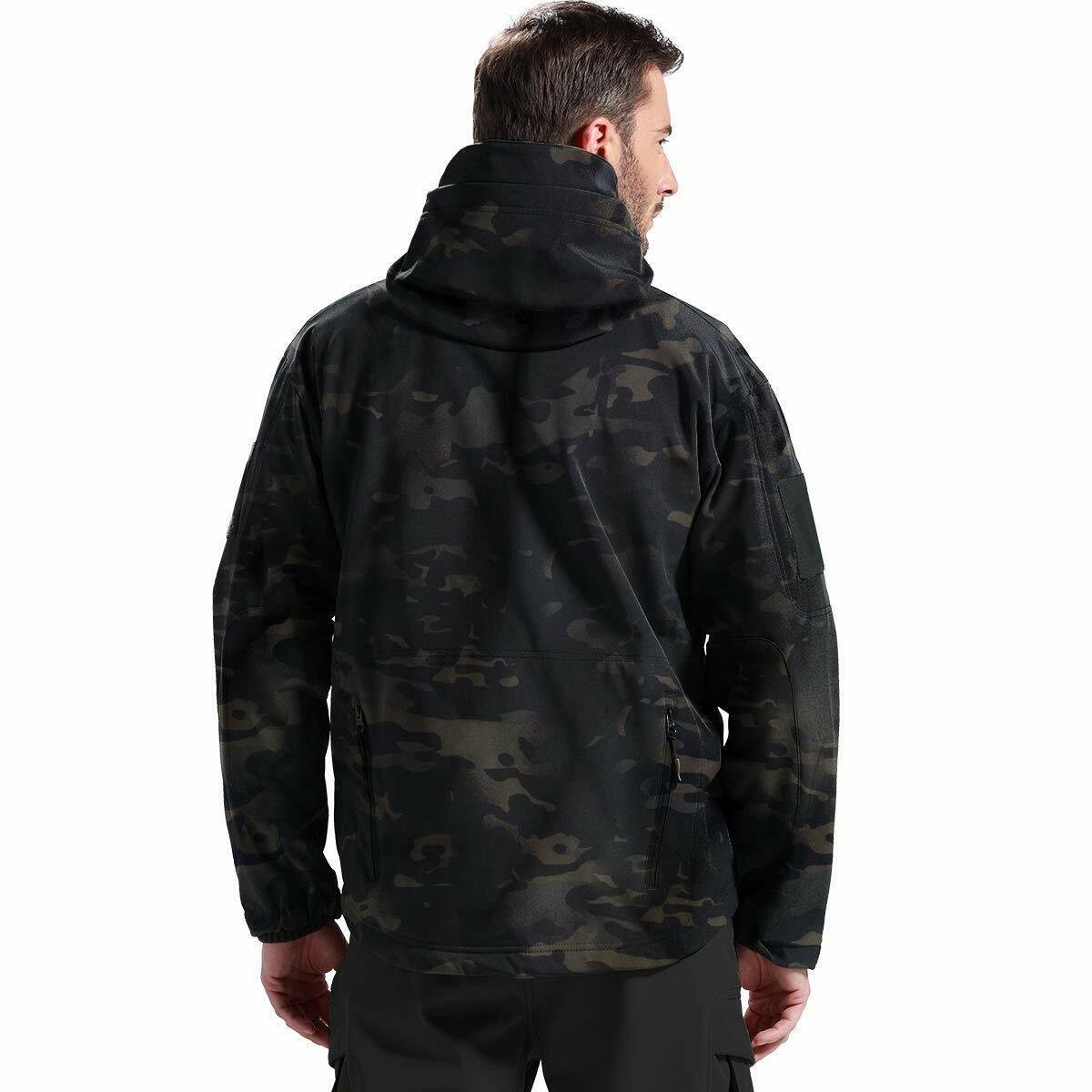 Black multicam softshell jacket “Veter”