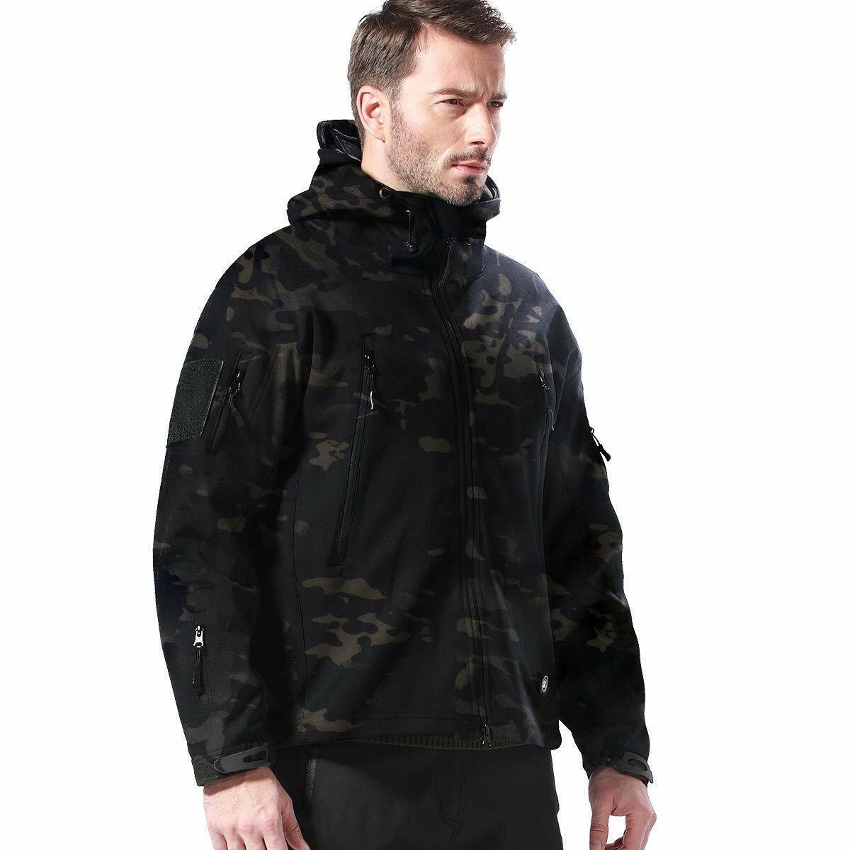 Black multicam softshell jacket “Veter”