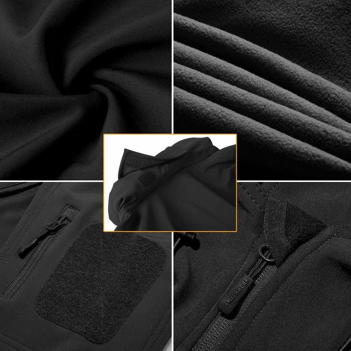 black tactical softshell jacket “Veter”