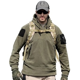 Tactical fleece hoodie with pockets