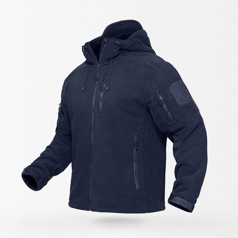 Tactical fleece jacket with hood