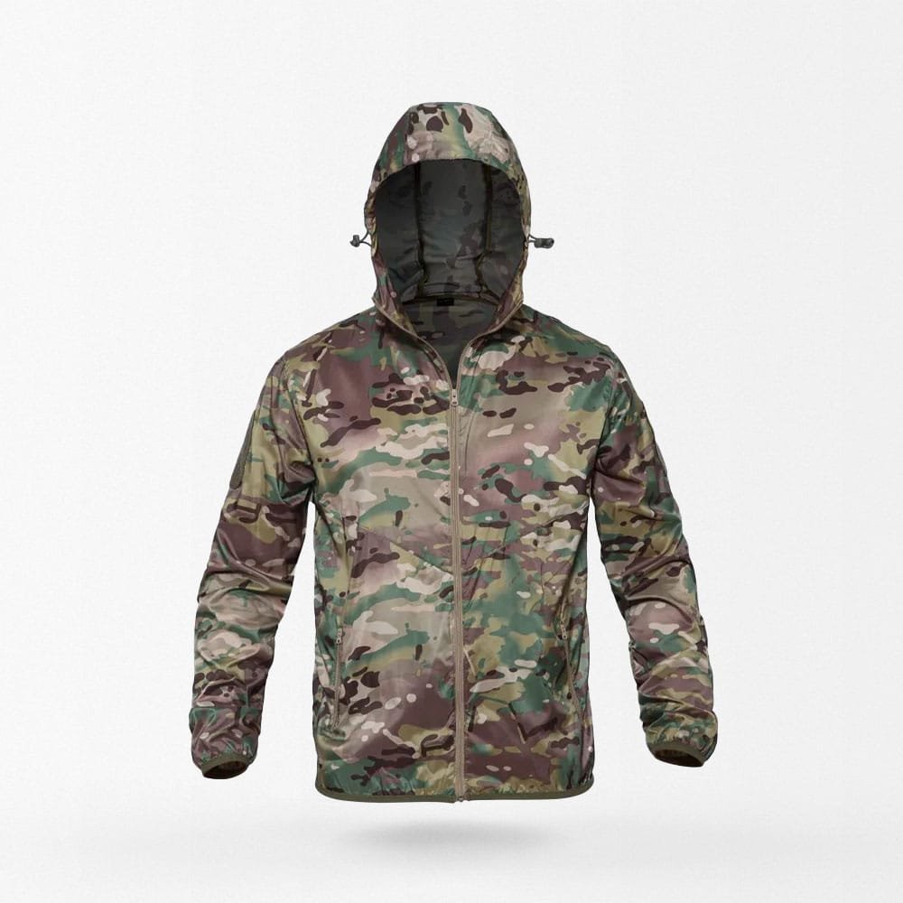 Camouflage rain jacket with hood "TB"