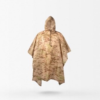 Multicam arid rain poncho