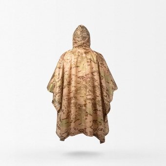 Multicam arid rain poncho