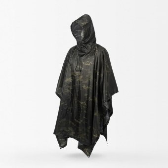 Multicam black tactical poncho