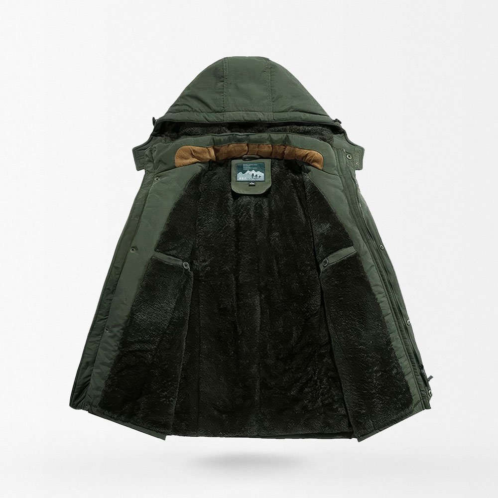fleece lined military parka jacket