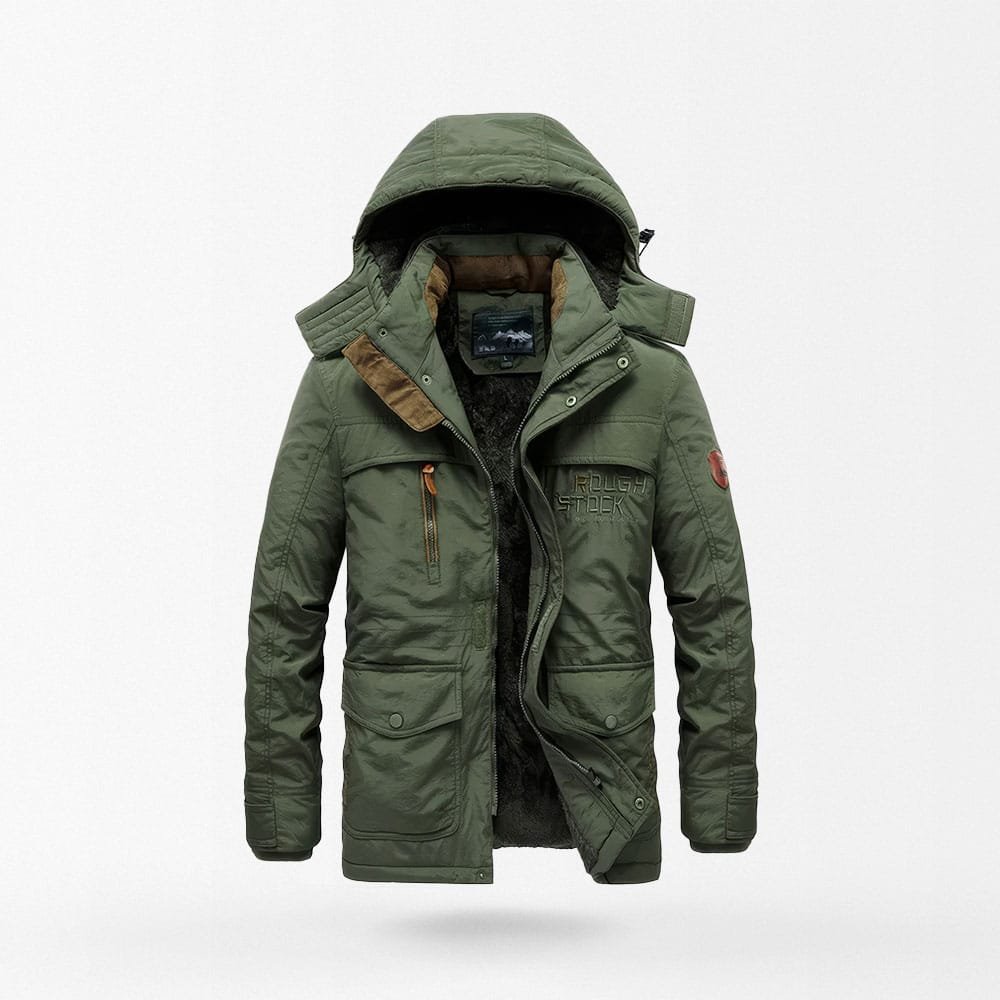 fleece lined military parka jacket