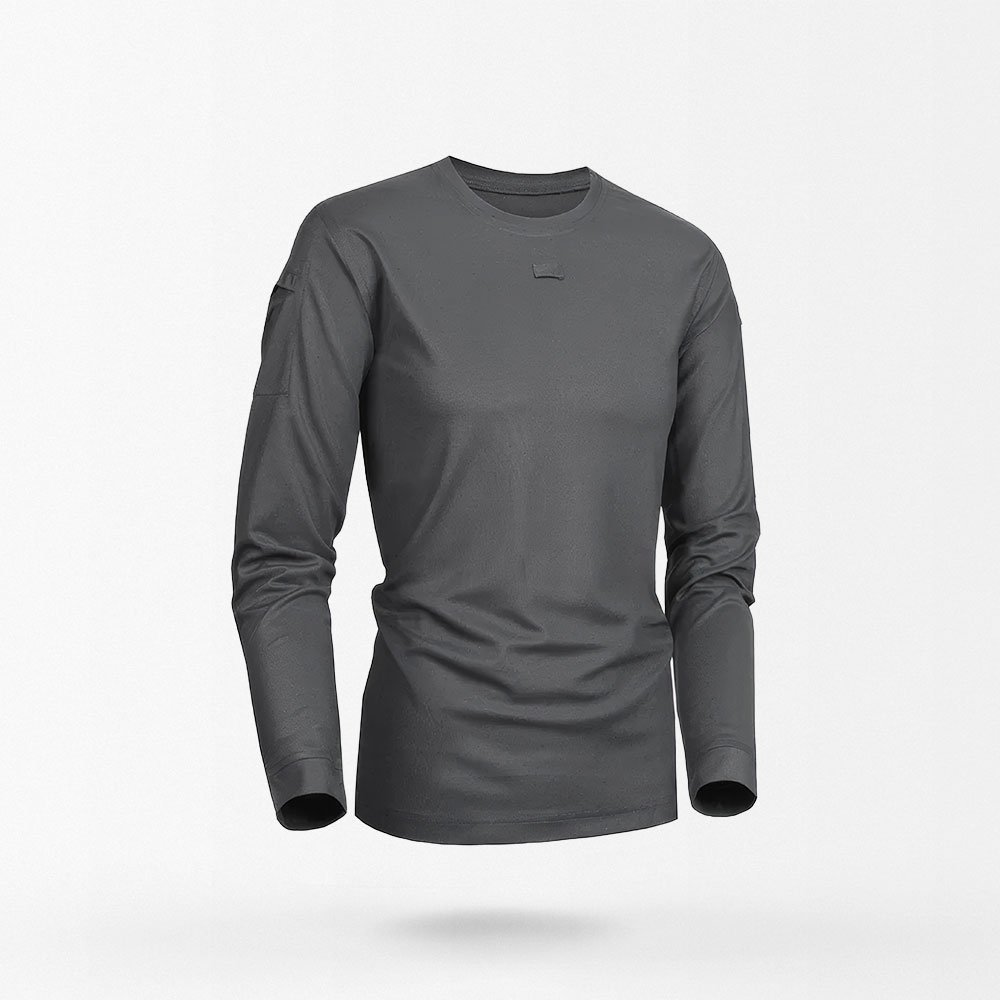 chemise grise à manches longues