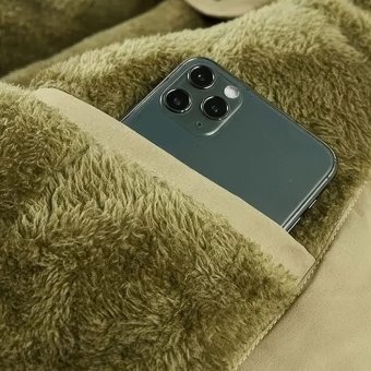 military parka jacket with fleece