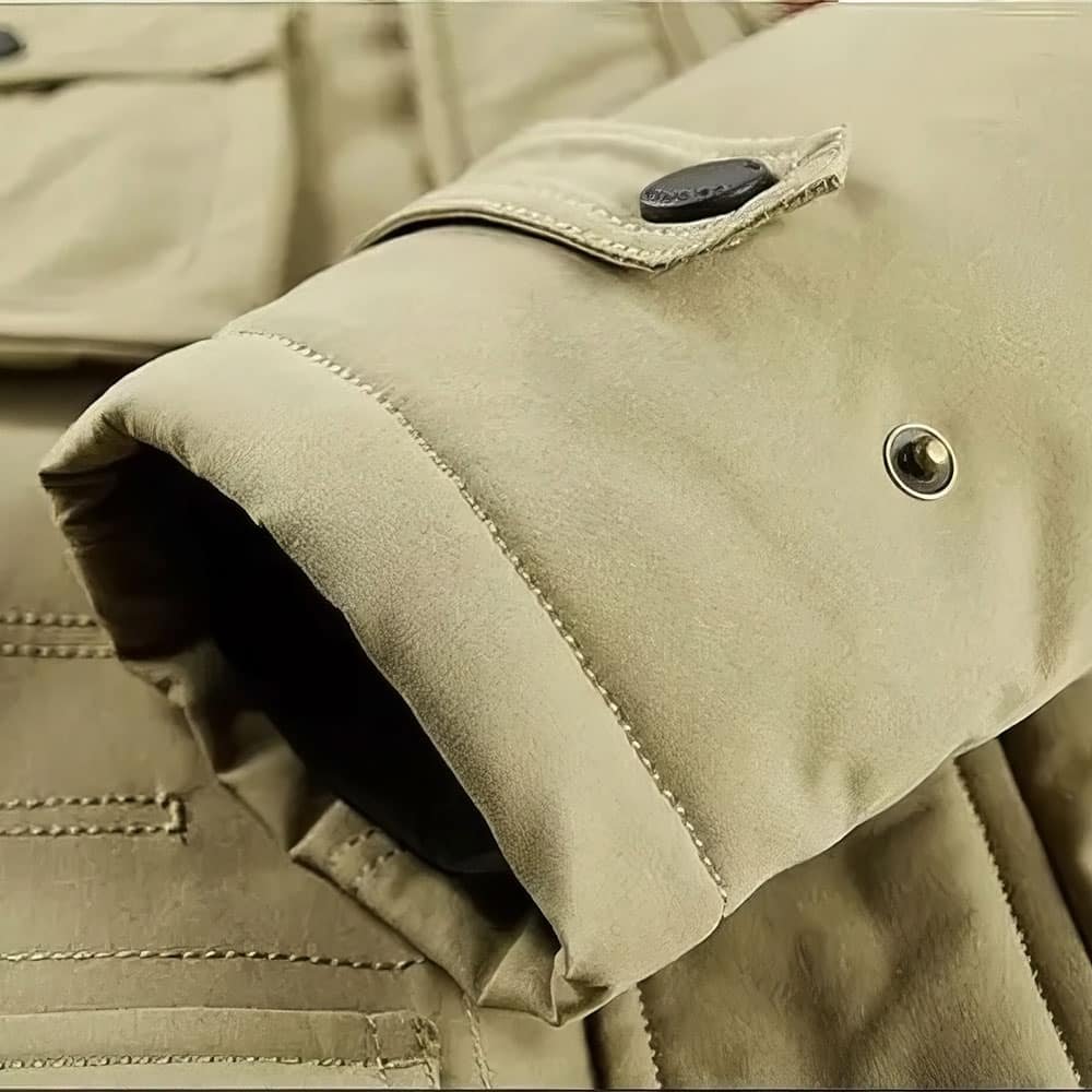 military parka jacket with fleece