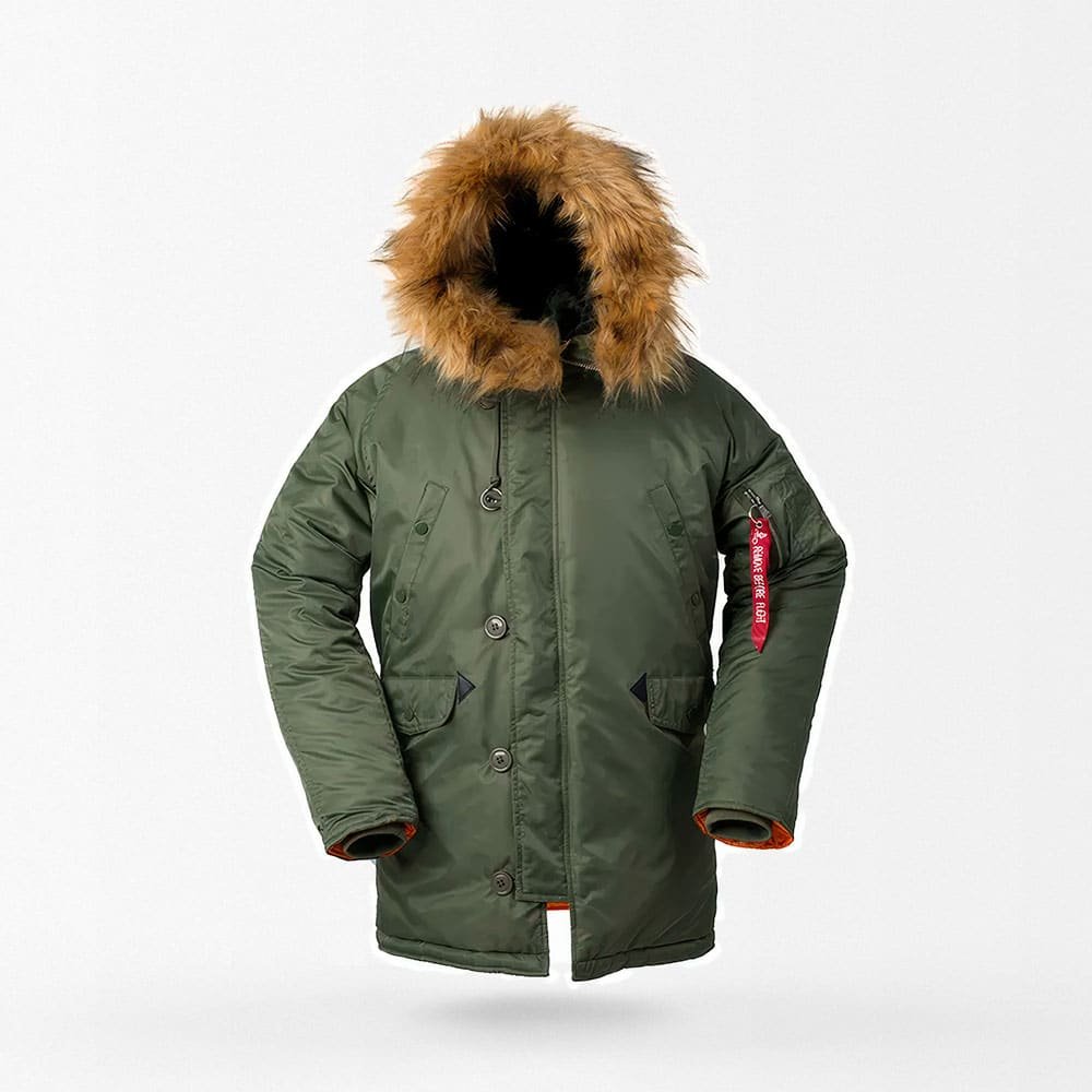 parka military jacket with fur hood