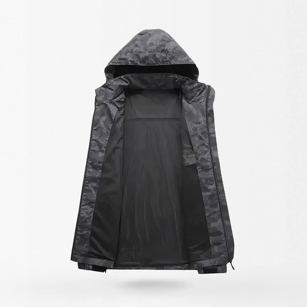 tactical rain jacket with hood