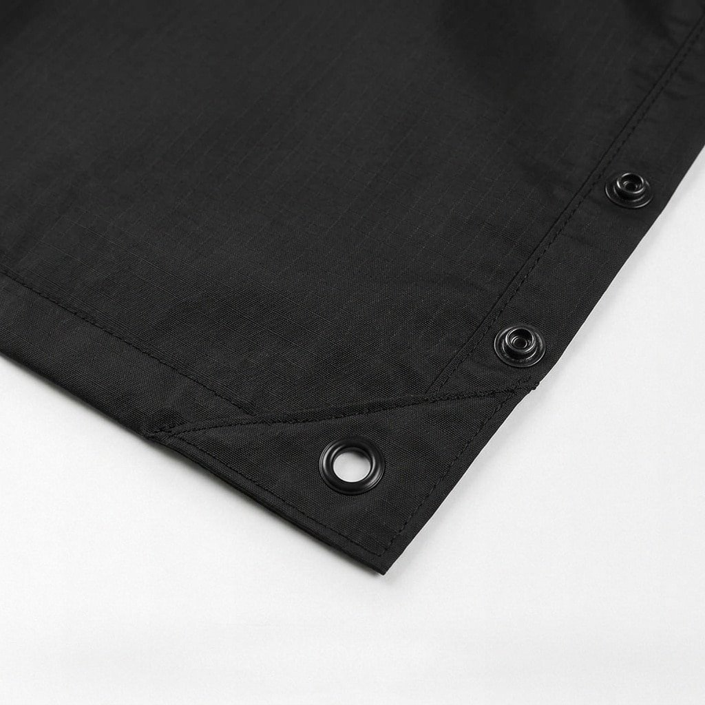 Waterproof military poncho black