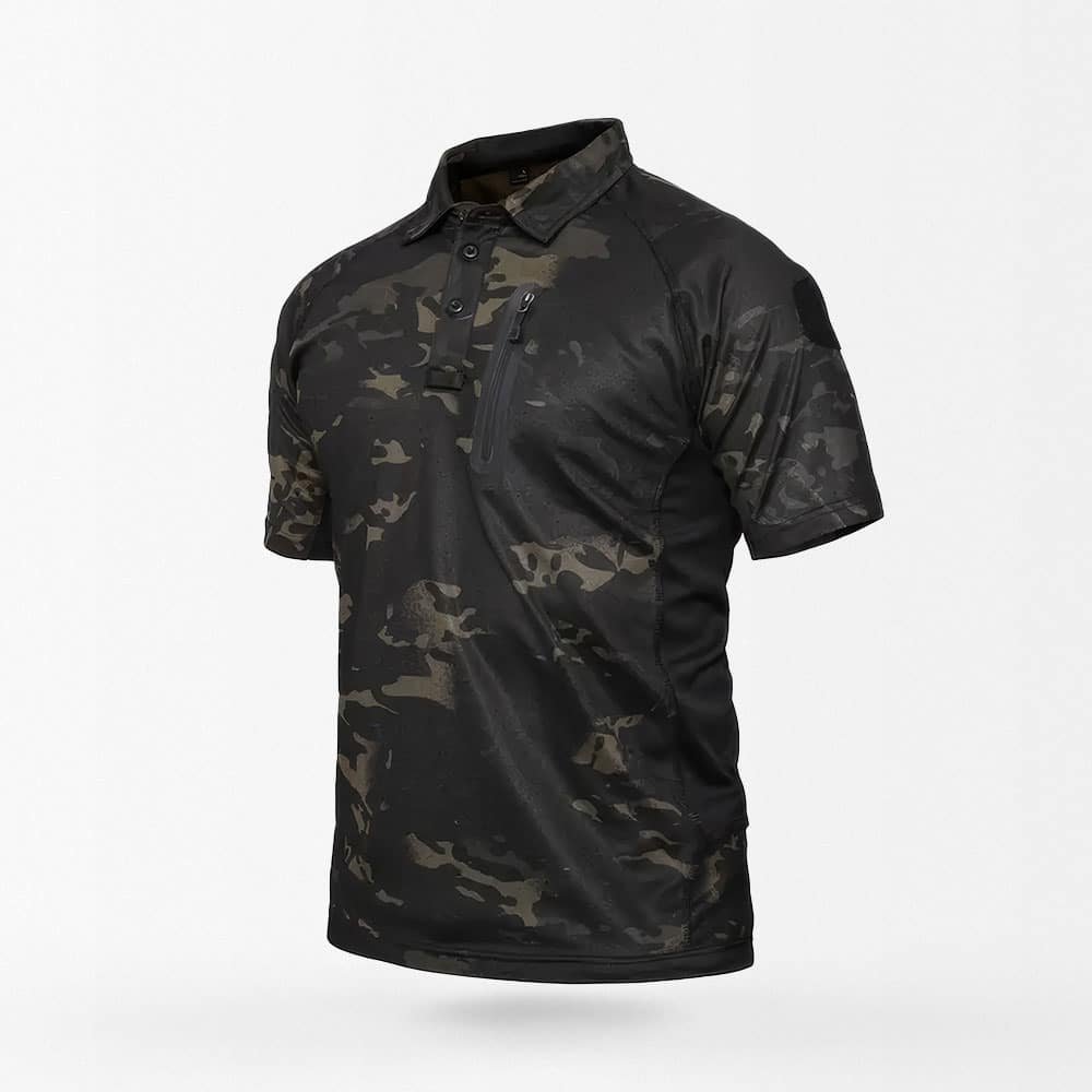 camo polo shirt with velcro