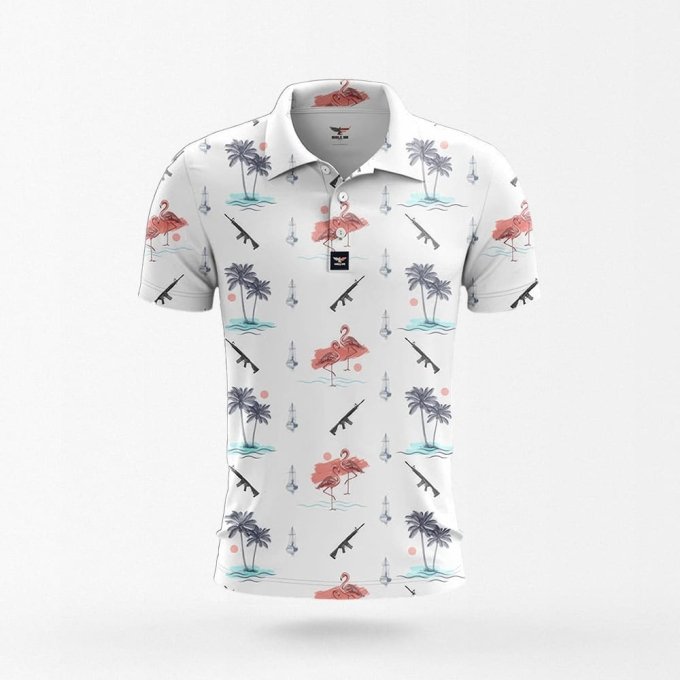 m4 hawaiian shirt with palms