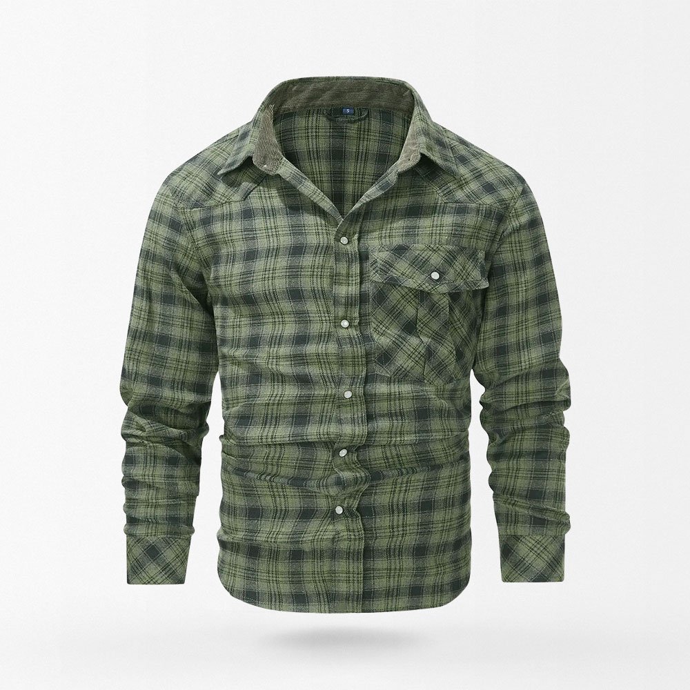military flannel shirt with pocket