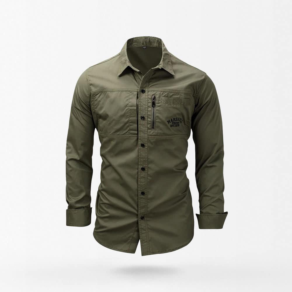 military vintage button up shirt