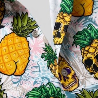Pineapple skull hawaiian shirt