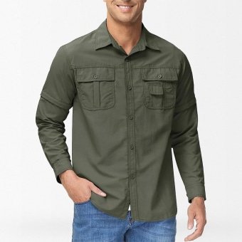 tactical button up shirt with uv protection