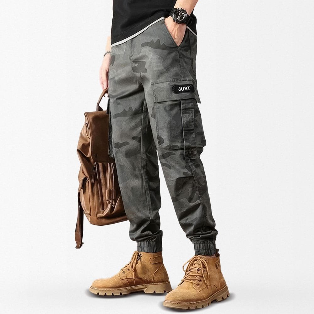 camo army slim cargo pants