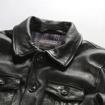 mens leather field jacket