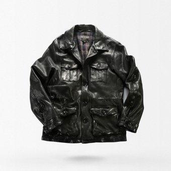 mens leather field jacket