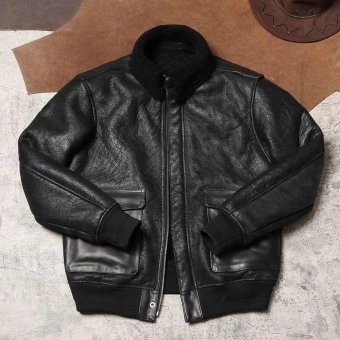 A2 Bomber Leather Jacket Black