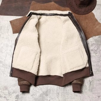 A2 Bomber Leather Jacket Brown