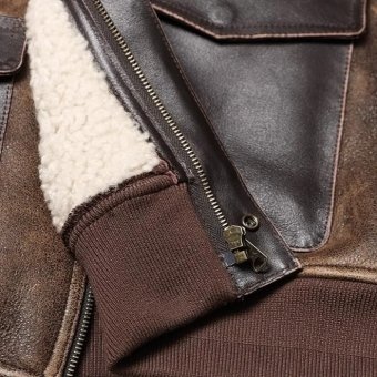 A2 Bomber Leather Jacket Brown