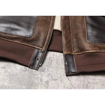 A2 Bomber Leather Jacket Brown