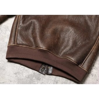 A2 Bomber Leather Jacket Brown