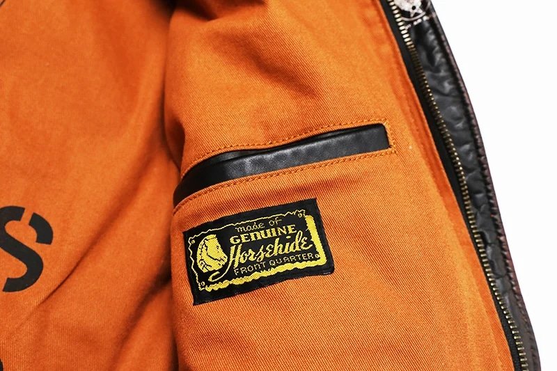Flight jacket A2 Air Force Patch doublure orange – Image 7