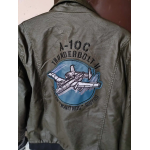 Blouson aviateur en cuir avec broderie indienne photo review