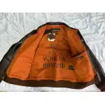 Flight jacket A2 Air Force Patch doublure orange photo review