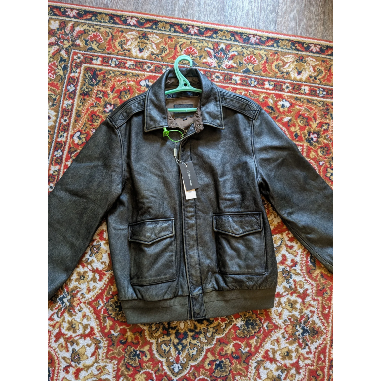 Blouson aviateur Air Force A2 slim fit en cuir photo review