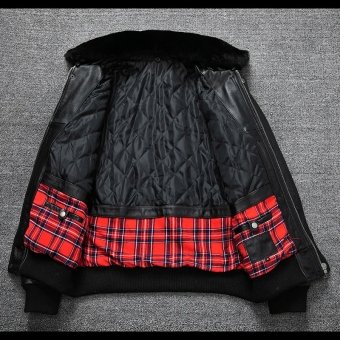 Flight jacket B3 with fur collar Black