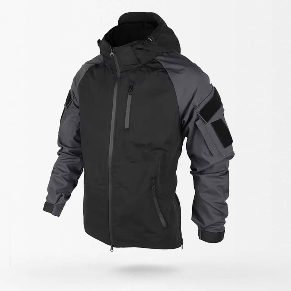 Black and grey tactical winbreaker jacket "MCT"