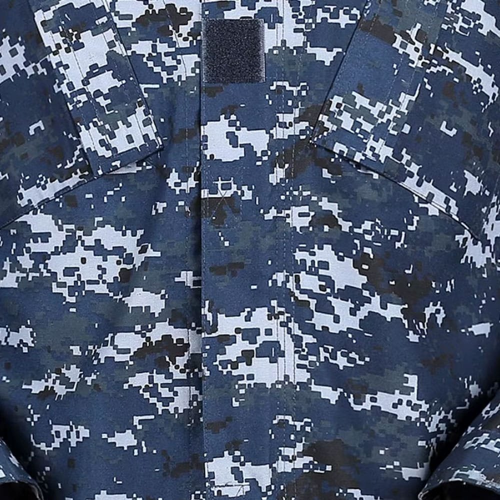 Blue Digital Military Combat Uniform